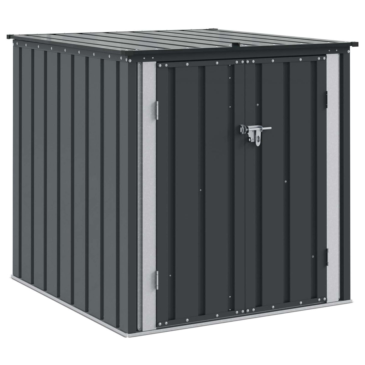 Vidaxl tuinopslagdoos zwart 101,5 x 107 x 100 cm staal