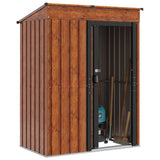 Vidaxl tuinhuisjes bruin 137 x 81 x 180 cm metaal