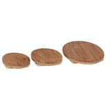 Vidaxl plant stool 3 pcs bruin mahoniehout