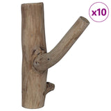 Vidaxl haak bruin 4 x 4 x 14 cm massief gerecycled hout