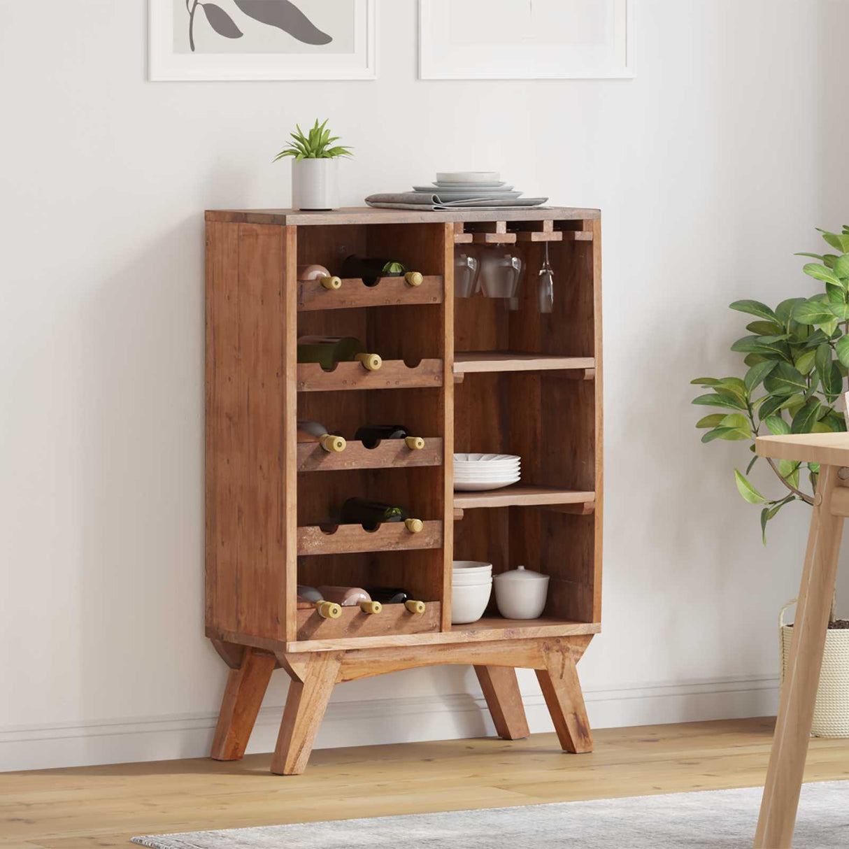 Vidaxl rek bruin 60 x 30 x 90 cm massief gerecycled hout