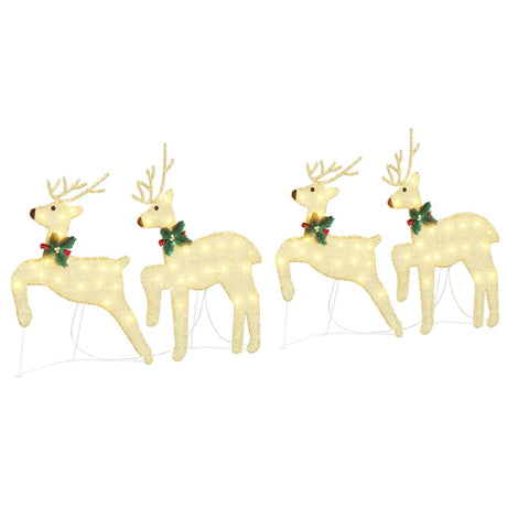 Vidaxl led rendieren 4 pcs goud stof