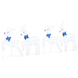 Vidaxl led rendieren 4 pcs wit stof