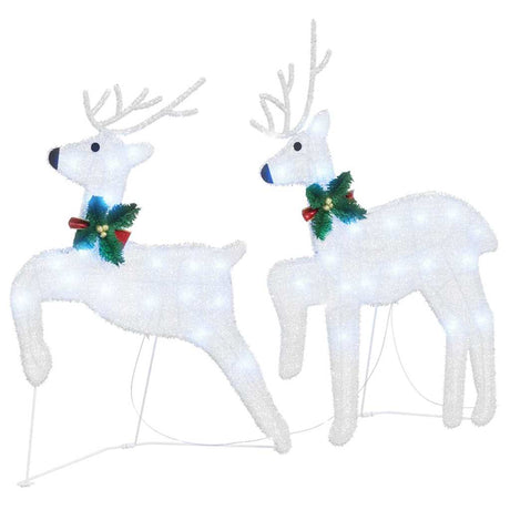 Vidaxl led rendieren 2 pcs koud wit stof