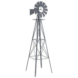 Vidaxl windmolen grijs 84 x 68 x 245 cm ijzer