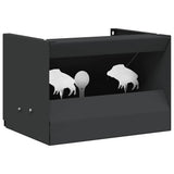 Vidaxl kogel trap box zwart 29 x 22 x 20 cm staal
