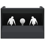 Vidaxl kogel trap box zwart 29 x 22 x 20 cm staal