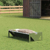 Vidaxl voederbak voor vee zilver 108 x 50 x 28 cm gegalvaniseerd staal