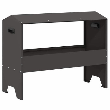Vidaxl voederbak voor vee zwart 79 x 35 x 62 cm koudgewalst staal