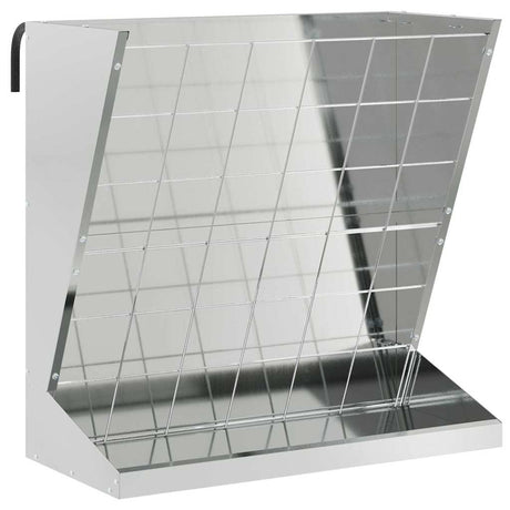 Vidaxl hooi feeder zilver 71 x 33 x 70 cm gegalvaniseerd staal