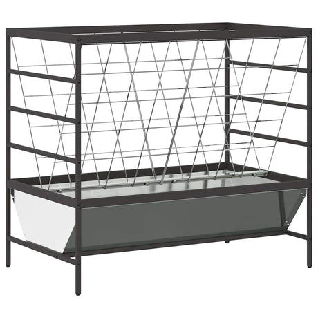 Vidaxl vee voeder zilver 100 x 60 x 90 cm gegalvaniseerd staal