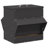 Vidaxl kip voerbak zwart 40,5 x 45 x 41 cm koudgewalst staal