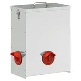 Vidaxl kip voerbak zilver 32,5 x 20,5 x 43 cm gegalvaniseerd staal