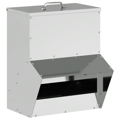 Vidaxl kip voerbak zilver 20 x 25 x35 cm gegalvaniseerd staal