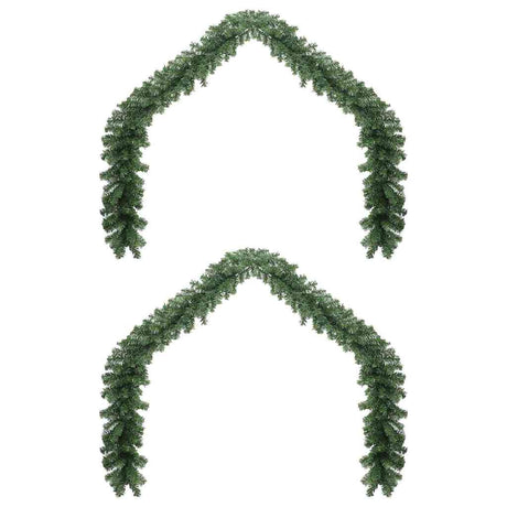 Vidaxl kerstkrans 2 pcs groen 20 m pvc