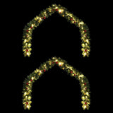 Vidaxl kerstkrans met 600 led 2 pcs groen pvc
