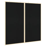 Vidaxl bulletinbord zwart 80 x 80 x 1.4 cm massief grenenhout