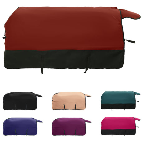 Vidaxl paardendeken donkergroen en zwart 95 cm polyester