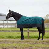 Vidaxl paardendeken donkergroen en zwart 135 cm polyester