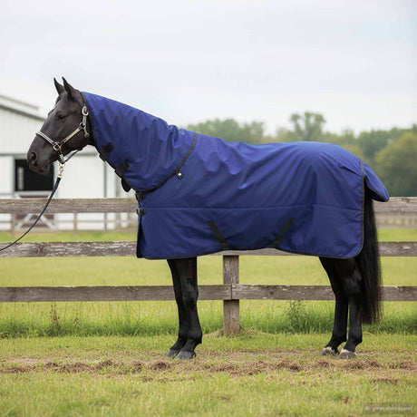 Vidaxl paardendeken donkergroen en zwart 165 cm polyester
