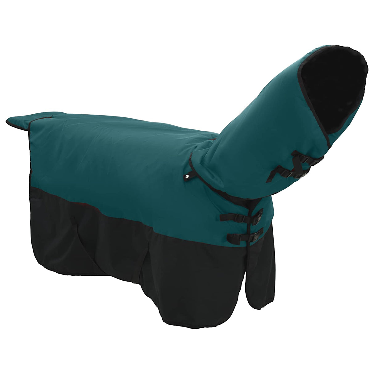 Vidaxl paardendeken donkergroen en zwart 95 cm polyester