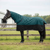 Vidaxl paardendeken donkergroen en zwart 105 cm polyester