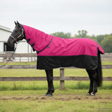 Vidaxl paardendeken roze en zwart 155 cm polyester