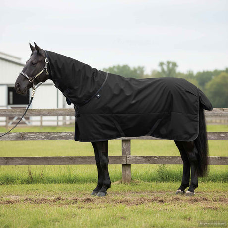 Vidaxl paardendeken donkergroen en zwart 135 cm polyester