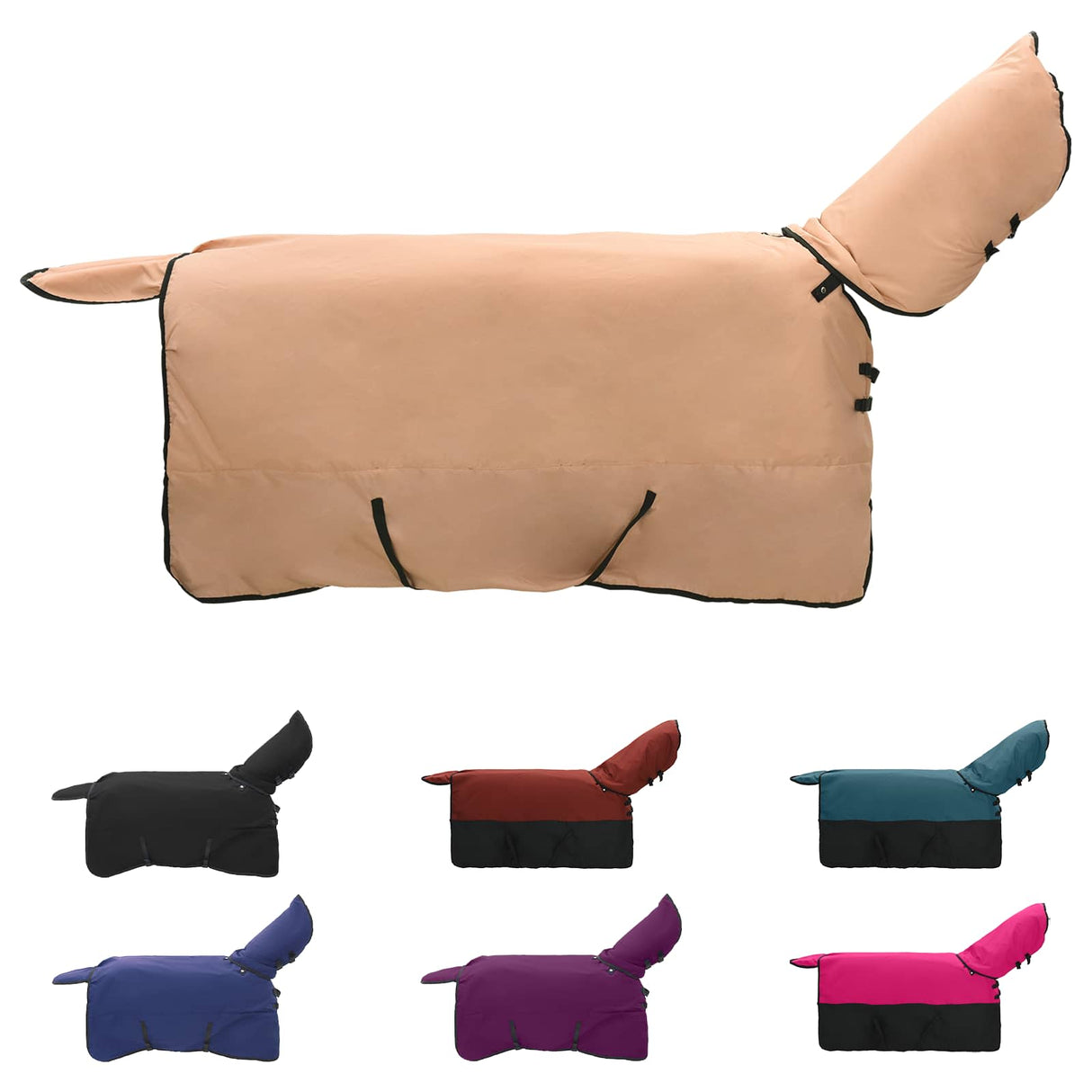 Vidaxl paardendeken cappuccino 145 cm polyester