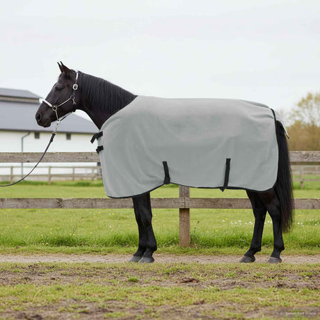 Vidaxl paardendeken volledig lichtgrijs en roze polyester