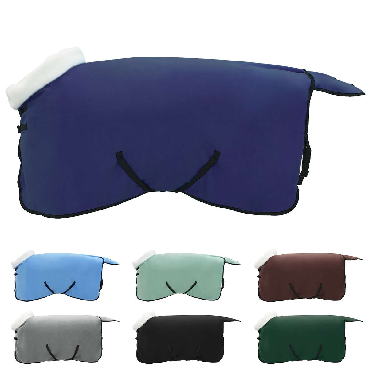 Vidaxl paardendeken marineblauw 105 cm polar fleece