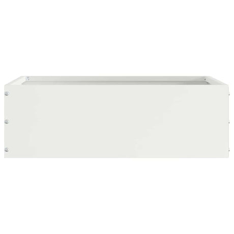 Vidaxl tuinrand wit 40 x 40 x 13 cm staal