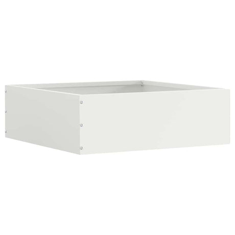 Vidaxl tuinrand 6 pcs wit 40 x 40 x 13 cm staal