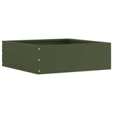 Vidaxl tuinrand 6 pcs olijf groen 40 x 40 x 13 cm staal