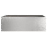 Vidaxl tuinrand zilver 40 x 40 x 13 cm roestvrij staal