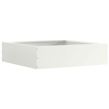 Vidaxl tuinrand wit 50 x 50 x 13 cm staal