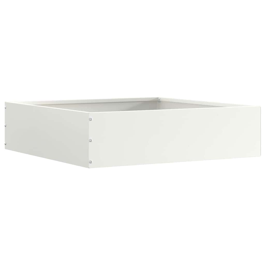 Vidaxl tuinrand 6 pcs wit 50 x 50 x 13 cm staal