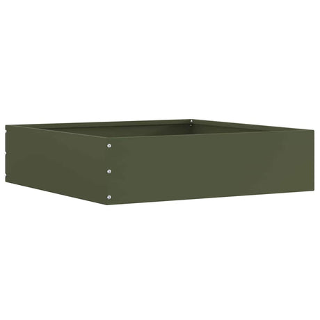 Vidaxl tuinrand 6 pcs olijf groen 50 x 50 x 13 cm staal