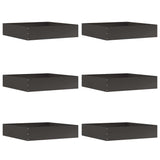 Vidaxl tuinrand 6 pcs zwart 60 x 60 x 13 cm staal