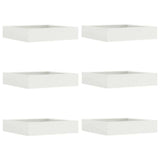 Vidaxl tuinrand 6 pcs wit 60 x 60 x 13 cm staal