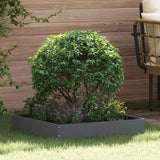 Vidaxl tuinrand 6 pcs antraciet 60 x 60 x 13 cm staal