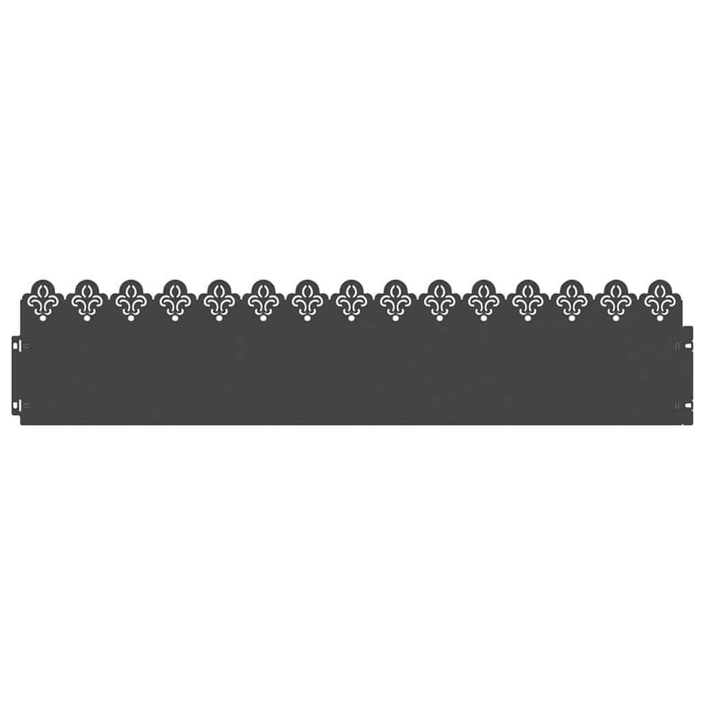 Vidaxl gazonranden 10 pcs zwart 103 x 0,05 x 22 cm staal