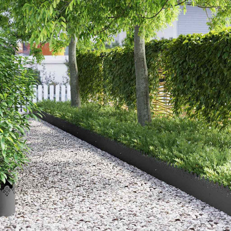 Vidaxl gazonranden 20 pcs zwart 103 x 0,05 x 22 cm staal