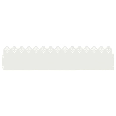 Vidaxl gazonranden 20 pcs wit 103 x 0,05 x 22 cm staal