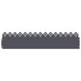 Vidaxl gazonranden 10 pcs antraciet 103 x 0,05 x 22 cm staal