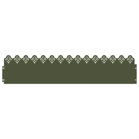 Vidaxl gazonranden 30 pcs olijf groen 103 x 0,05 x 22 cm staal