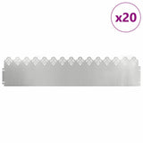 Vidaxl gazonranden 20 pcs zilver 103 x 0,05 x 22 cm