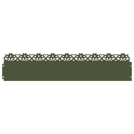 Vidaxl gazonranden 10 pcs olijf groen 103 x 0,05 x 22 cm staal