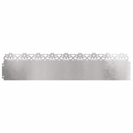Vidaxl gazonranden 10 pcs zilver 103 x 0,05 x 22 cm roestvrij staal