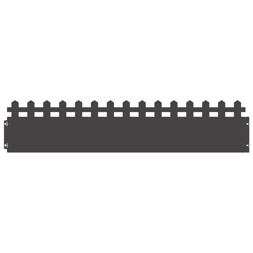 Vidaxl gazonranden 20 pcs zwart 103 x 0,05 x 22 cm staal